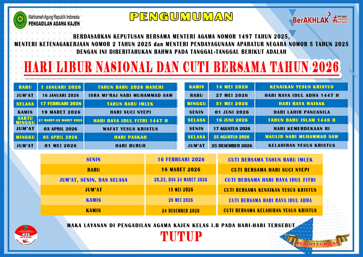 Libur dan Cuti 2026
